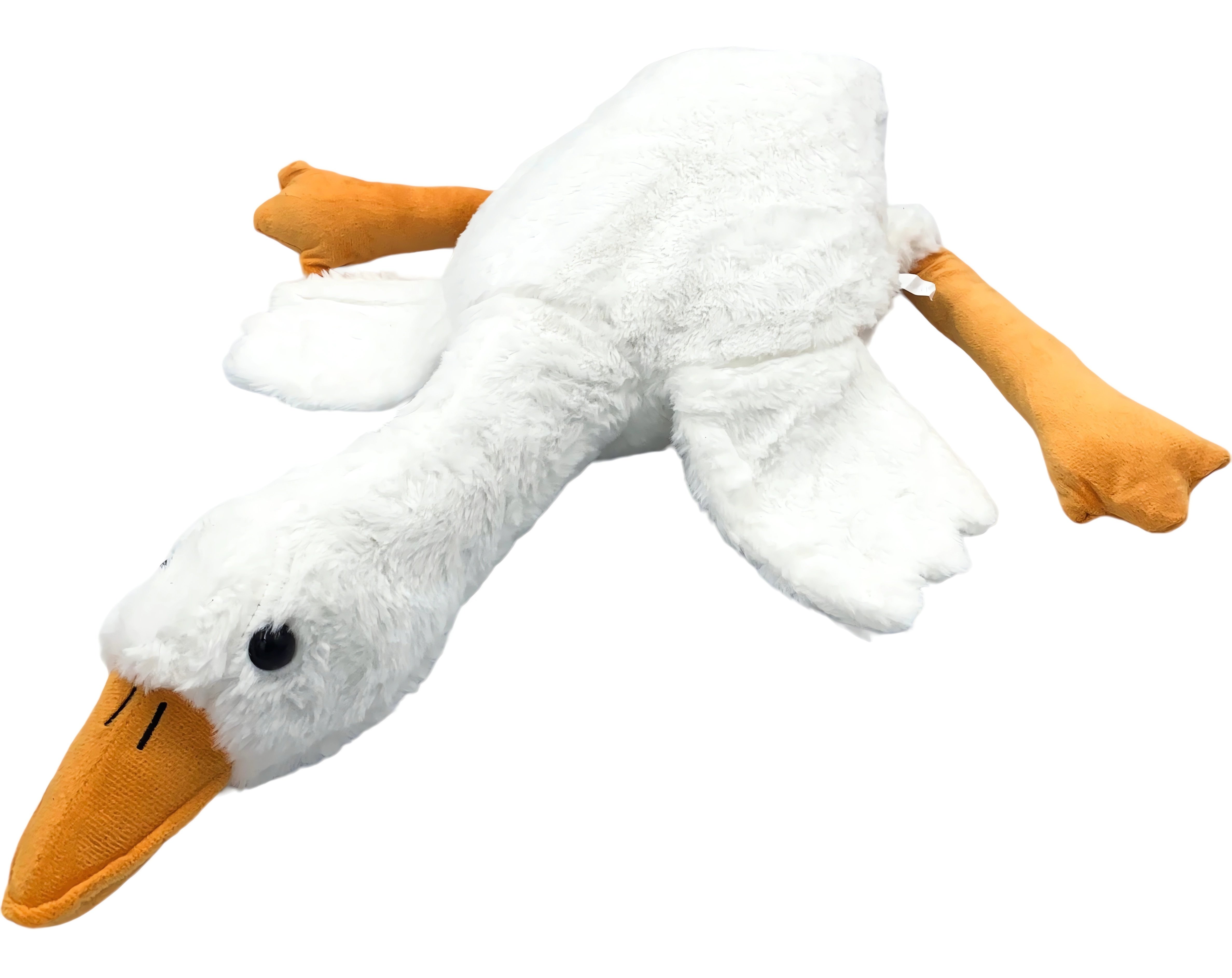 Hračka maskot hebká plyšová hus biela 70 cm