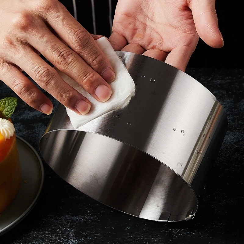 Nastaviteľná forma na pečenie tort okrúhly plech nerez 8,5cm