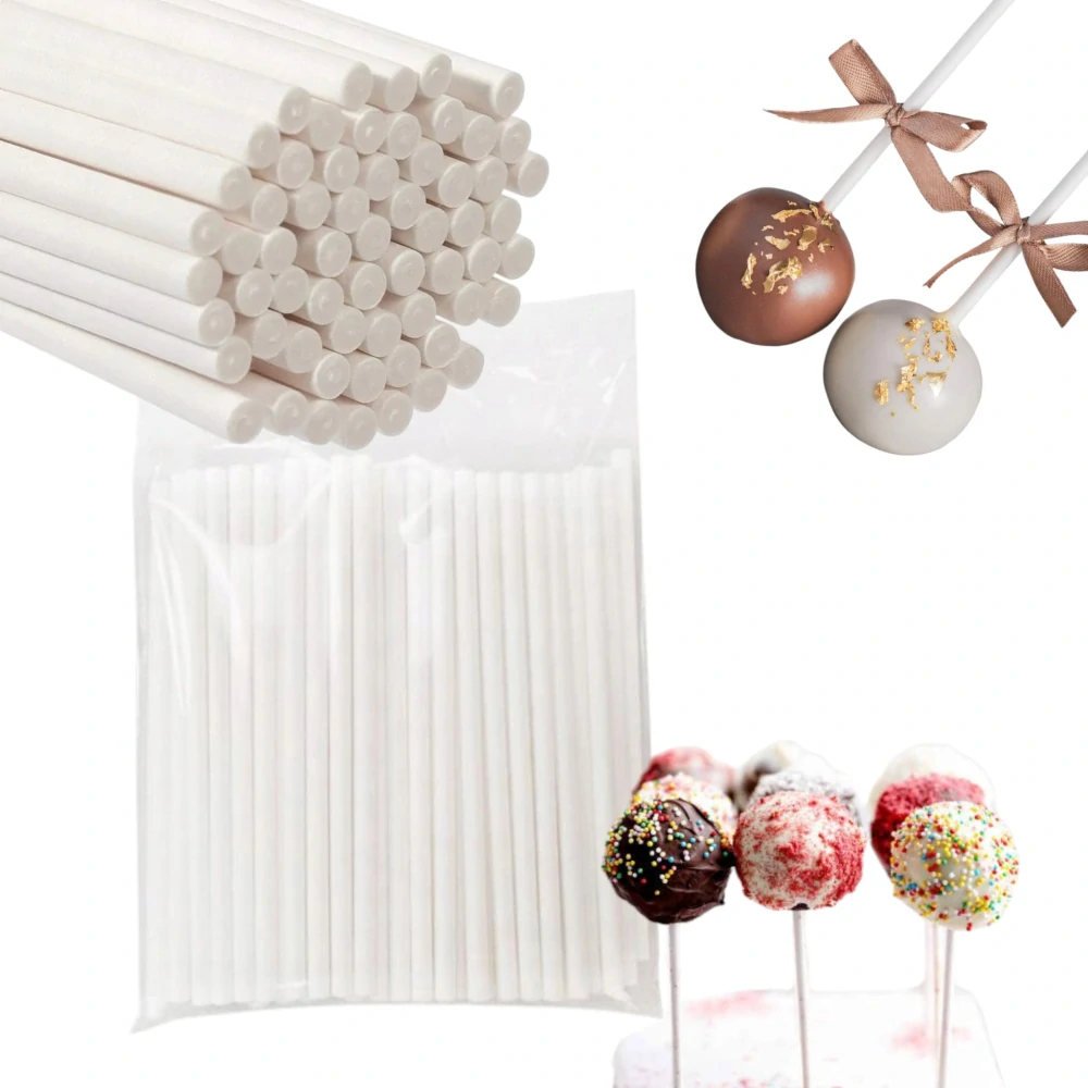 Papierové špajdle na lízanky, Cake pops a zdobenie - 100 ks (100x4 mm)
