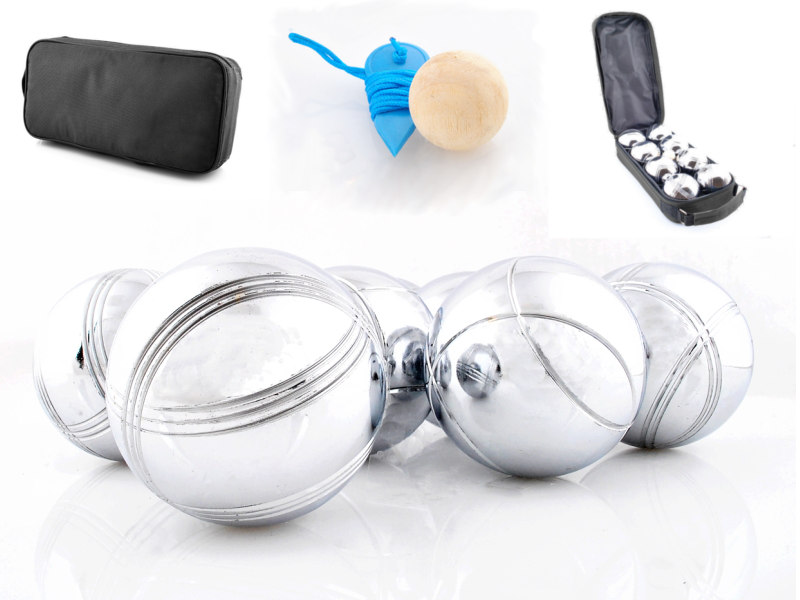 Súprava pre hru pétanque gule boccia 8ks hrče