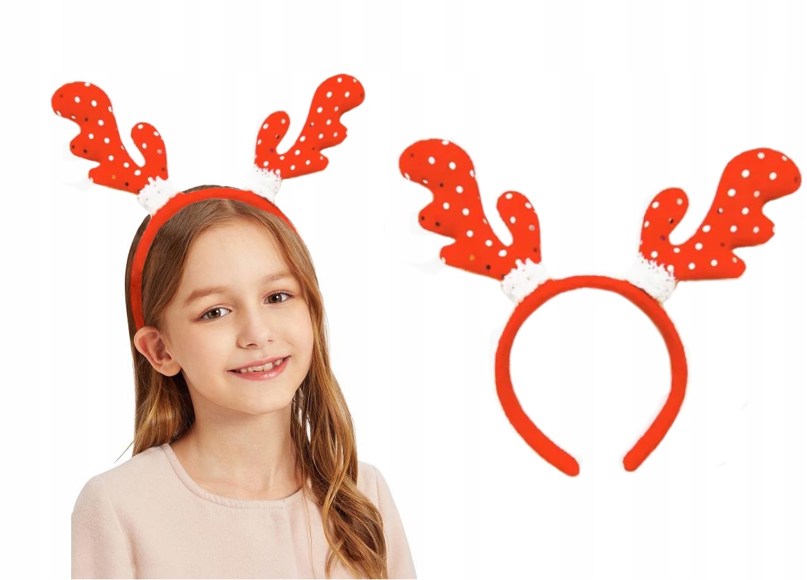 Vianočná čelenka so sobími rohmi