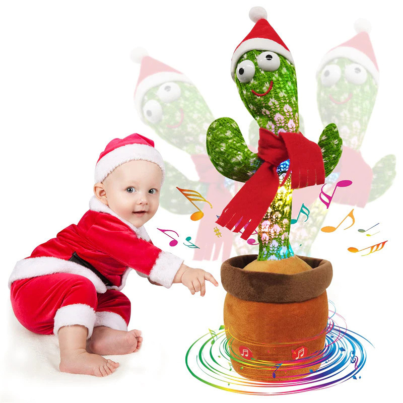 Plyšový tancujúci a hovoriaci kaktus + Santa oblek