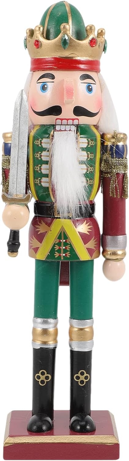 Luskáčik Drevená vianočná postava kráľa s mečom