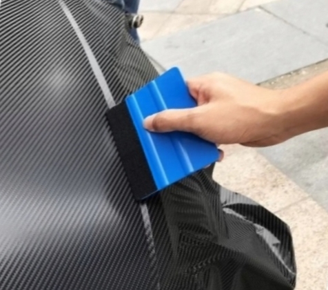 Plastová špachtľba s filce na uhlíkovej fólii 10 cm