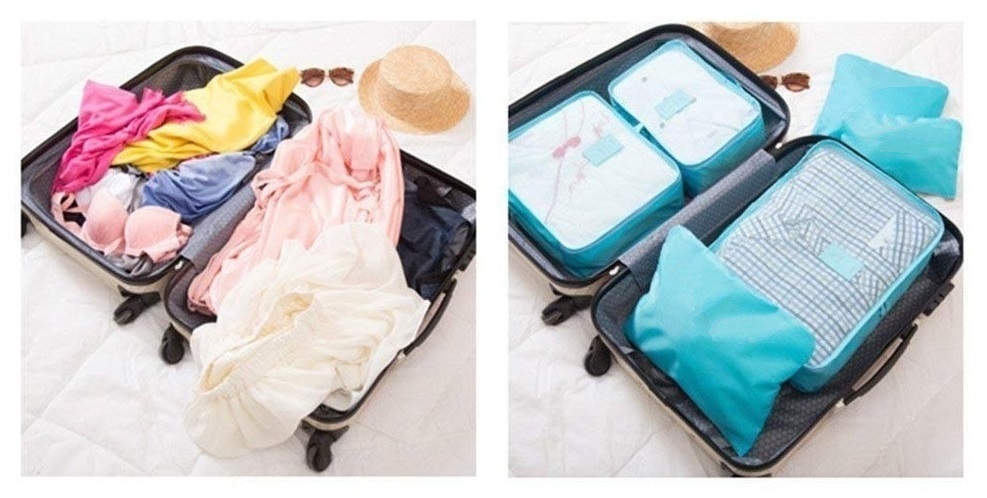 Turistický cestovný organizér na kufor do lietadla 6 prvkov