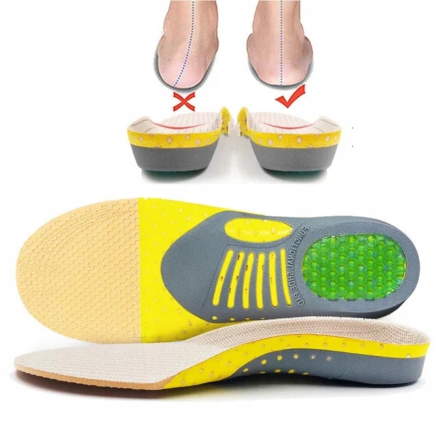 Korekčné ortopedické vložky do topánok na plochú nohu 35-40