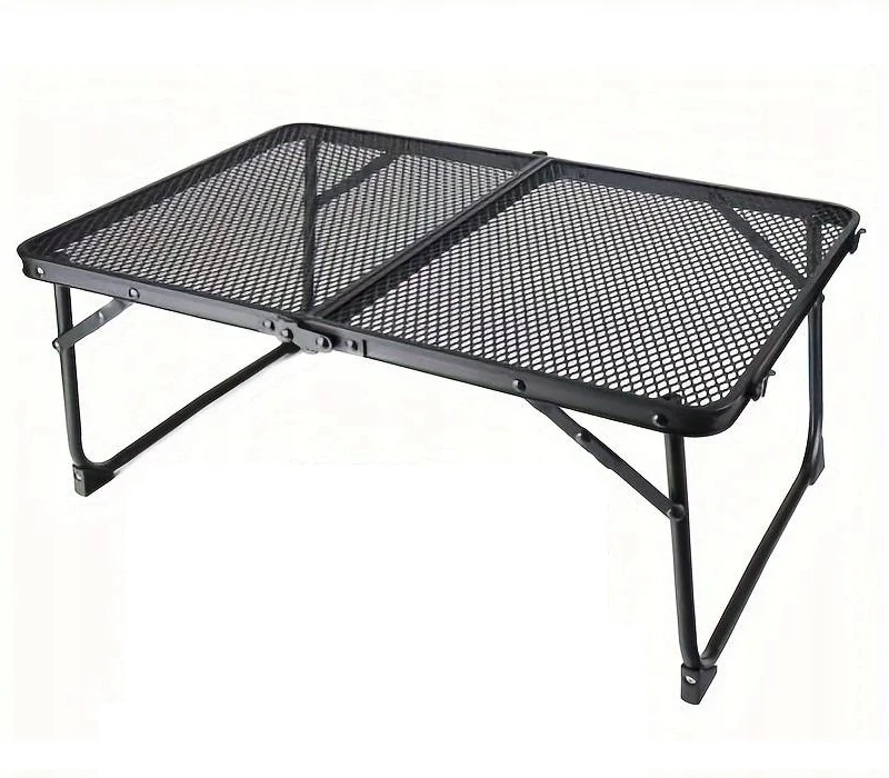 Turistický stôl hliníkový sieťovaný stolík skladací ľahký 60x40