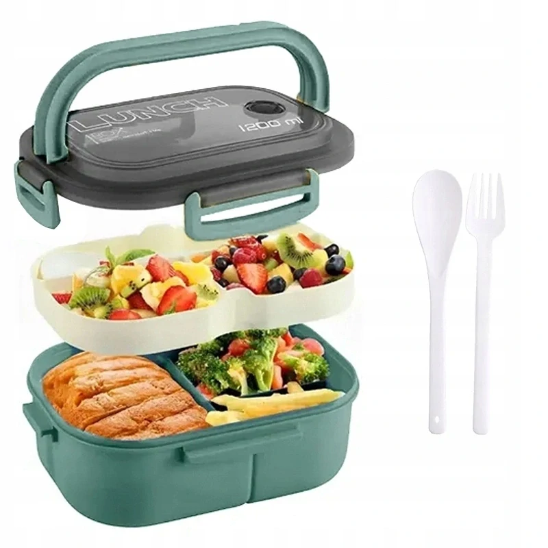 Nosič na jedlo s priehradkami obedový desiatový box 1200 ml