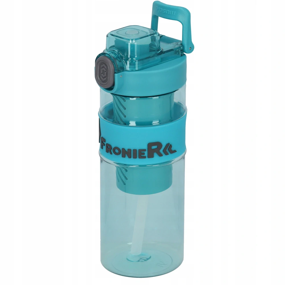 Fľaša na vodu s infuzérom a slamkou – 650 ml