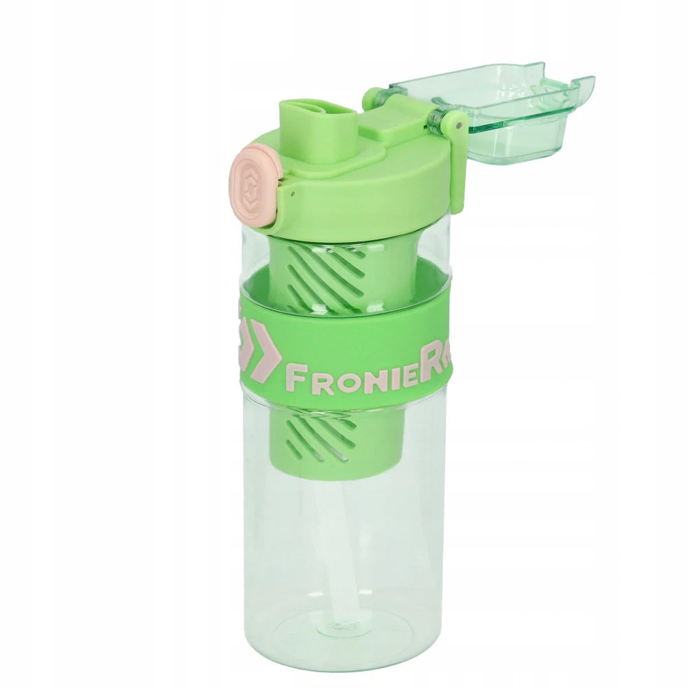 Fľaša na vodu s infuzérom a slamkou – 650 ml