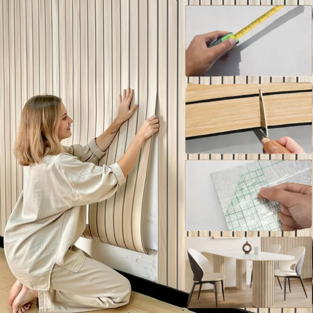 Samolepiace 3D tapeta lamely imitácia dreva dekoratívny obklad na stenu 60 × 300 cm