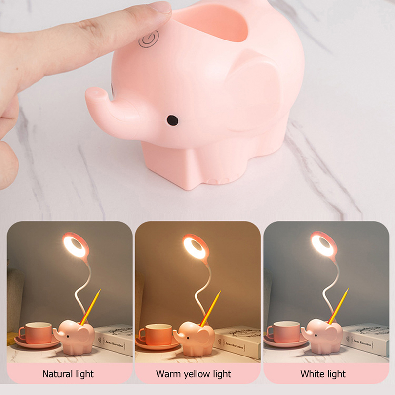 Stolová lampička a stojan pre mobil v jednom