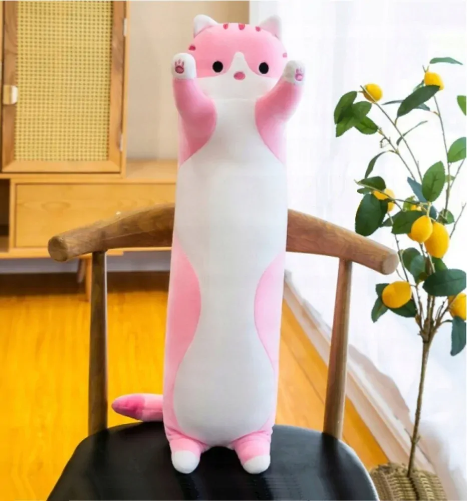Roztomilý plyšový vankúš dlhá mačka 50cm