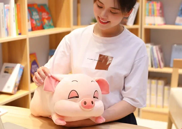 Roztomilý plyšový vankúš maskot prasiatko