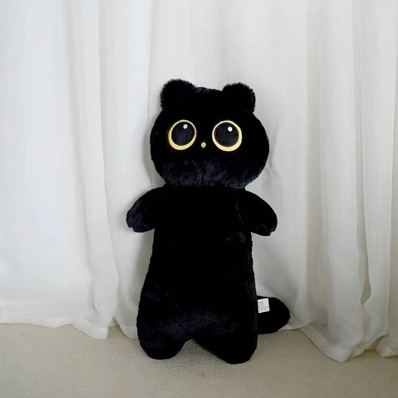 Plyšový vankúš dlhá mačka s veľkými očami 60cm