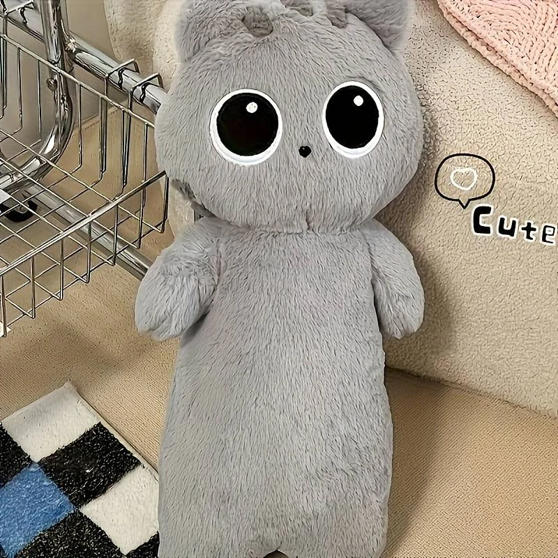 Plyšový vankúš dlhá mačka s veľkými očami 60cm
