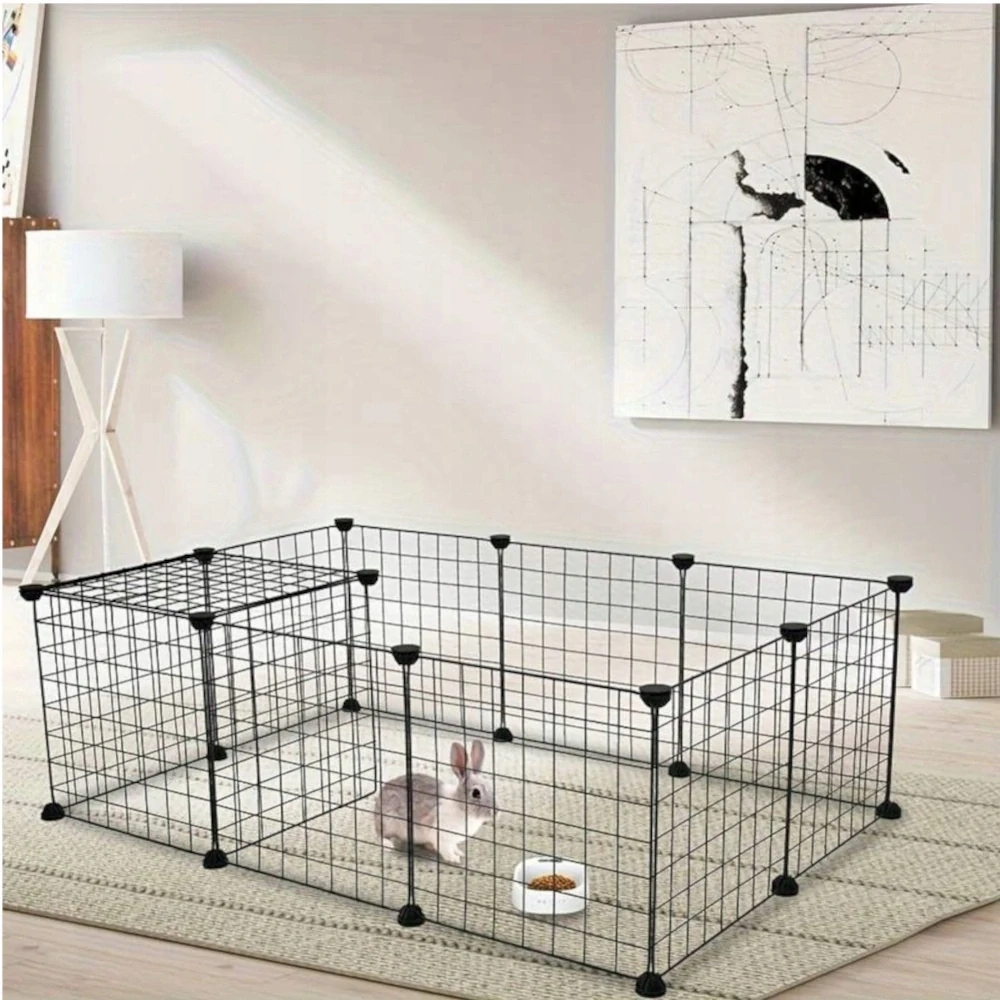 Zvieracia ohrádka kovový výbeh pre malé zvieratá 12 panelov