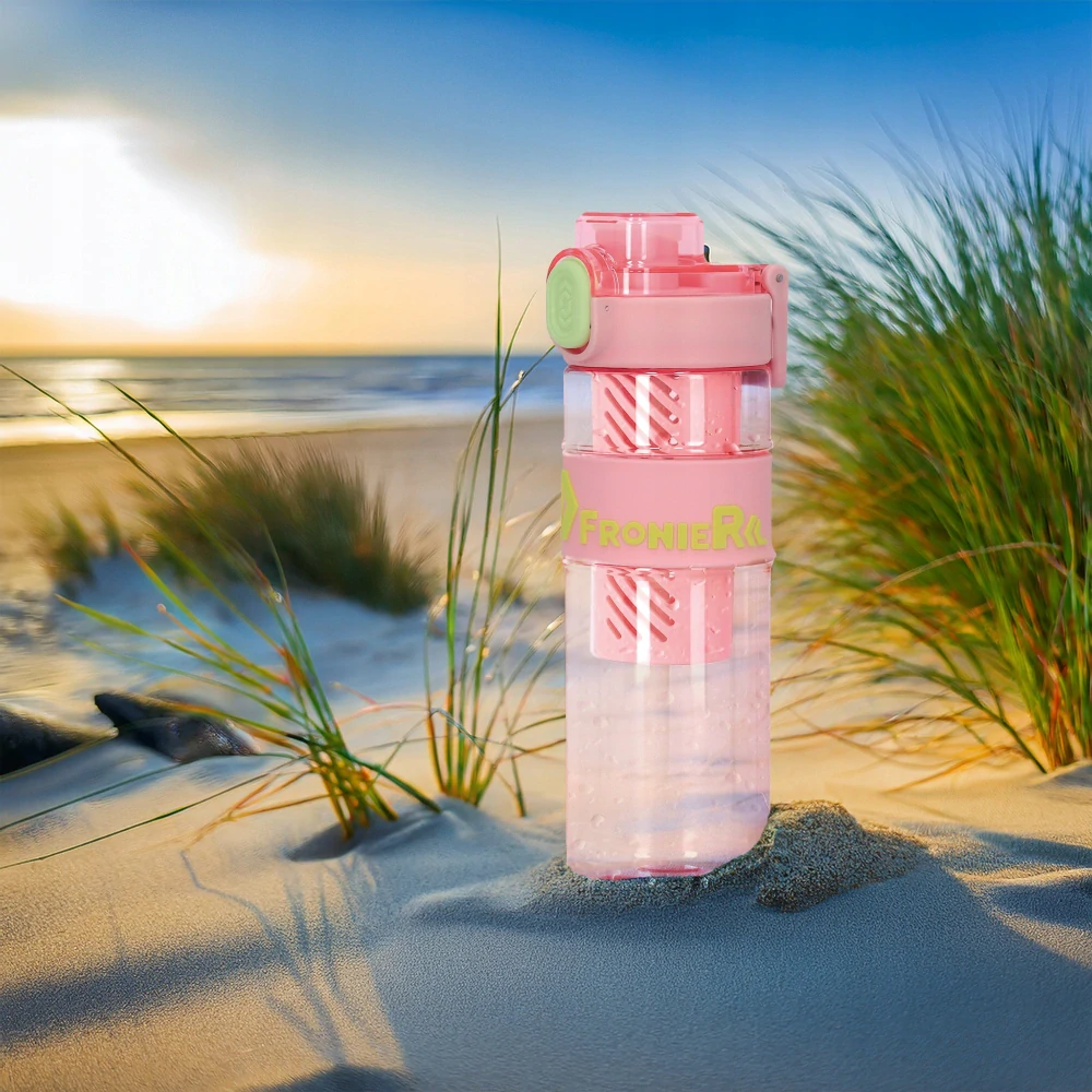 Fľaša na vodu s infuzérom a slamkou – 650 ml