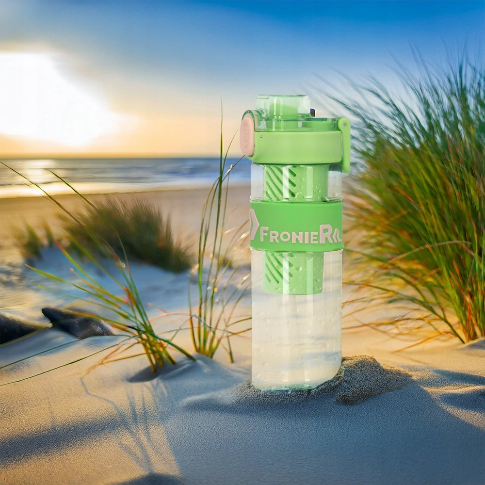 Fľaša na vodu s infuzérom a slamkou – 650 ml