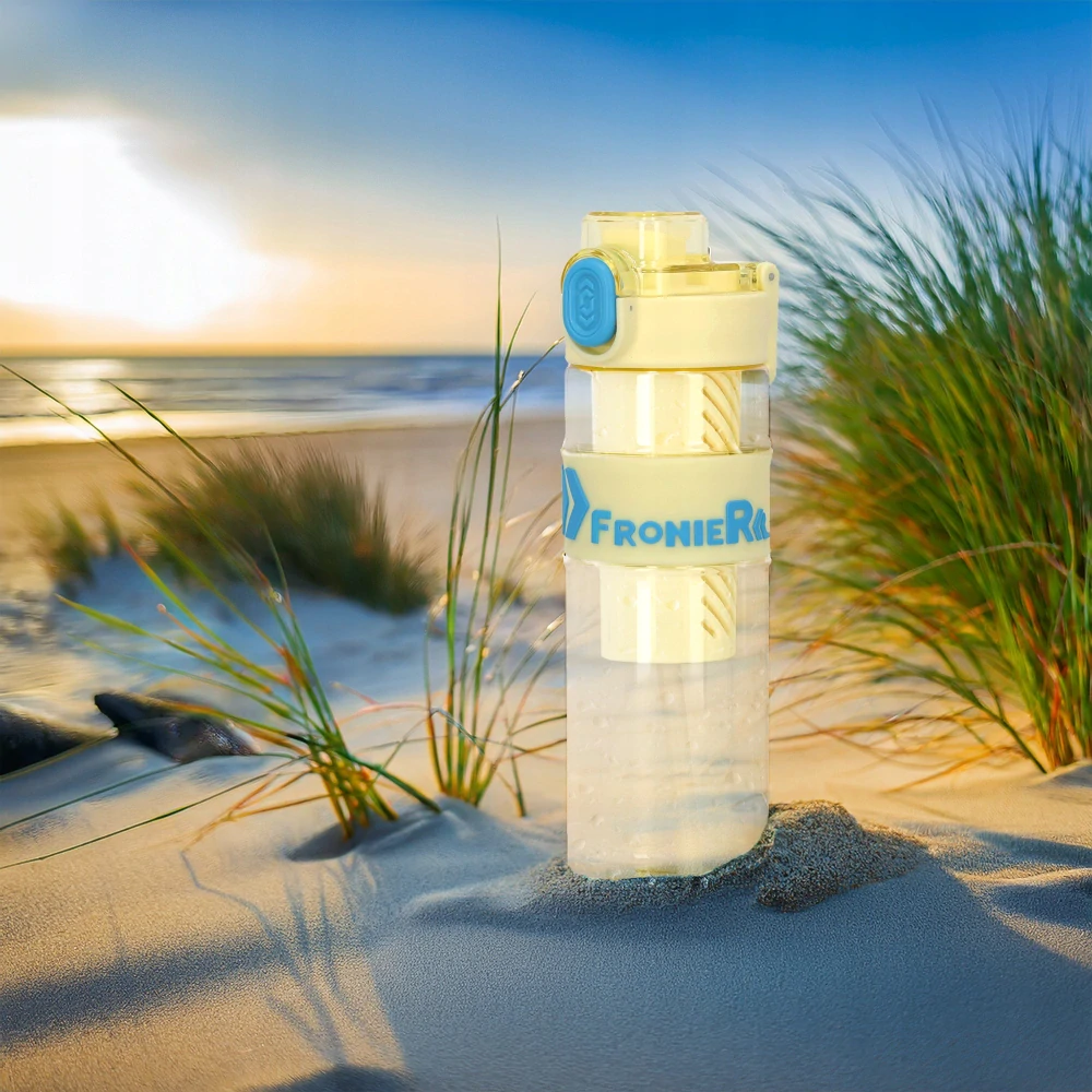 Fľaša na vodu s infuzérom a slamkou – 650 ml