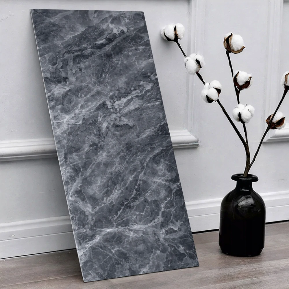 Panele samolepiace tmavo seda mramorová penová tapeta nástenné 30x60cm 10 ks
