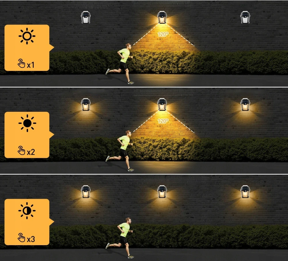 Solárna LED nástenná lampa solar 2x žiarovka so senzorom pohybu a súmraku