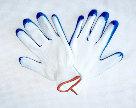 Pracovné rukavice polomáčané bavlnené