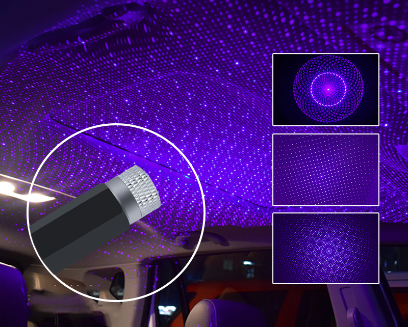 Projektor laserový hviezdny efekt svetlo LED pre auto
