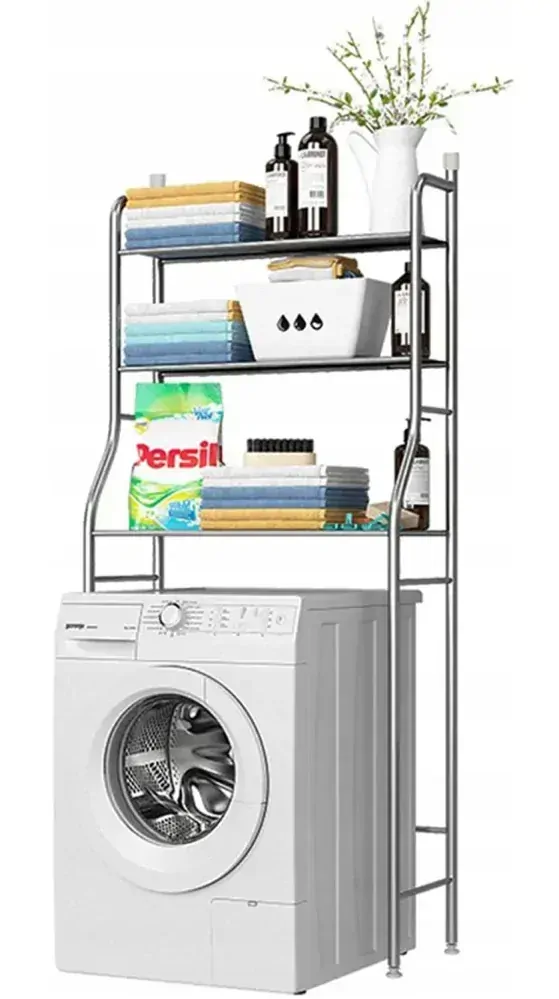 Kúpeľňová polička nad práčkou alebo WC kovová