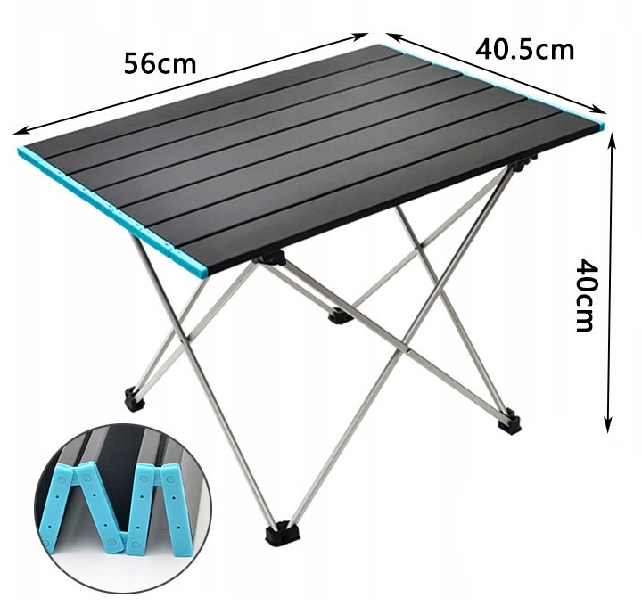 Prenosný záhradný stôl skladací stolík kempingový 56 cm