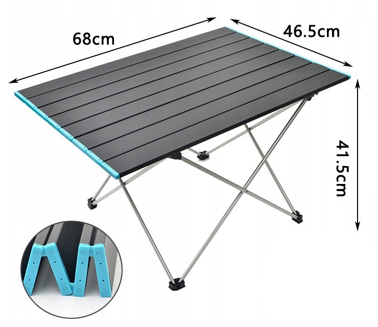 Prenosný záhradný stôl skladací stolík kempingový 68 cm