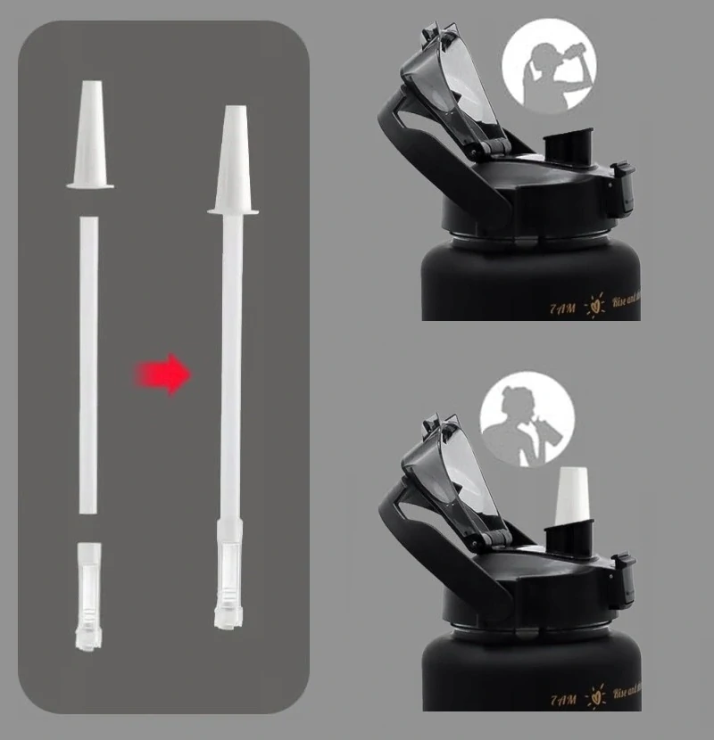 Sada 3 motivačných fliaš na vodu s odmerkou 3v1