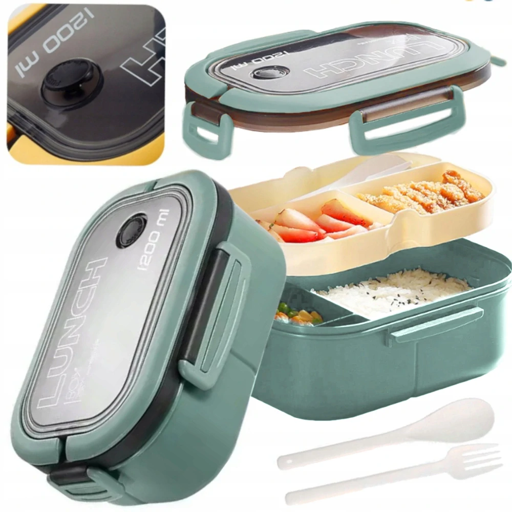 Nosič na jedlo s priehradkami obedový desiatový box 1200 ml