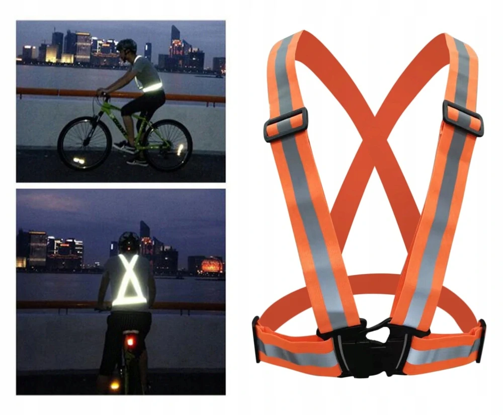 Reflexné traky popruhy traky oranžové