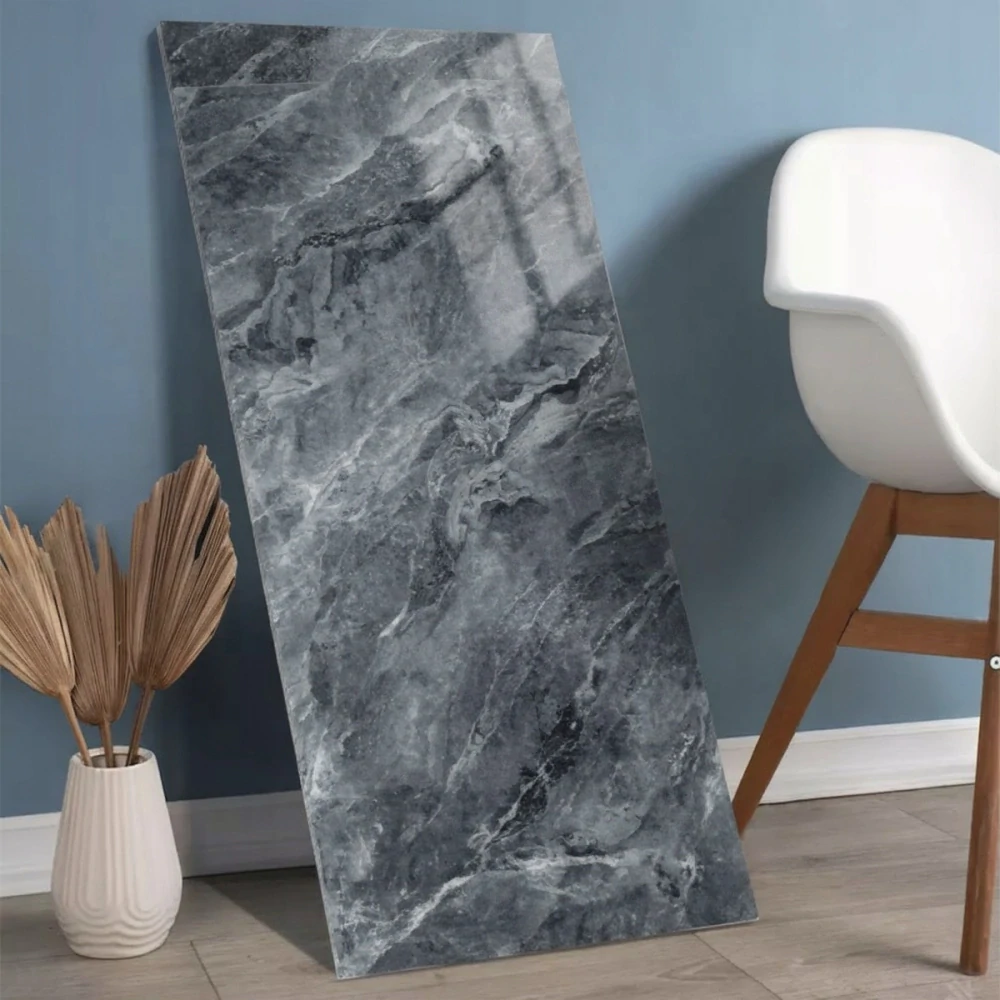 Panele samolepiace tmavo seda mramorová penová tapeta nástenné 30x60cm 10 ks