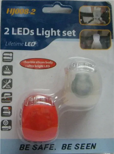 Led svetla na bicykel - sada gélových svetiel 2 kusy