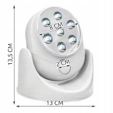 Led lampa s pohybovým senzorom napájaná z batérií bezdrôtová, 360°C 4 x AA