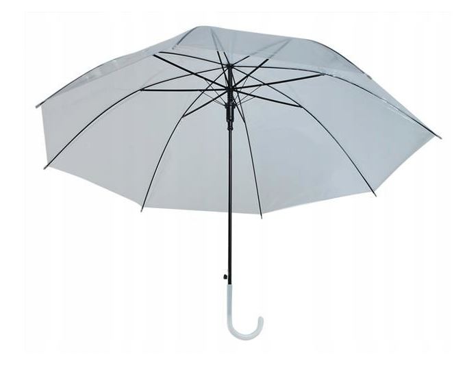 Dámsky priehľadný dáždnik číry svadobné