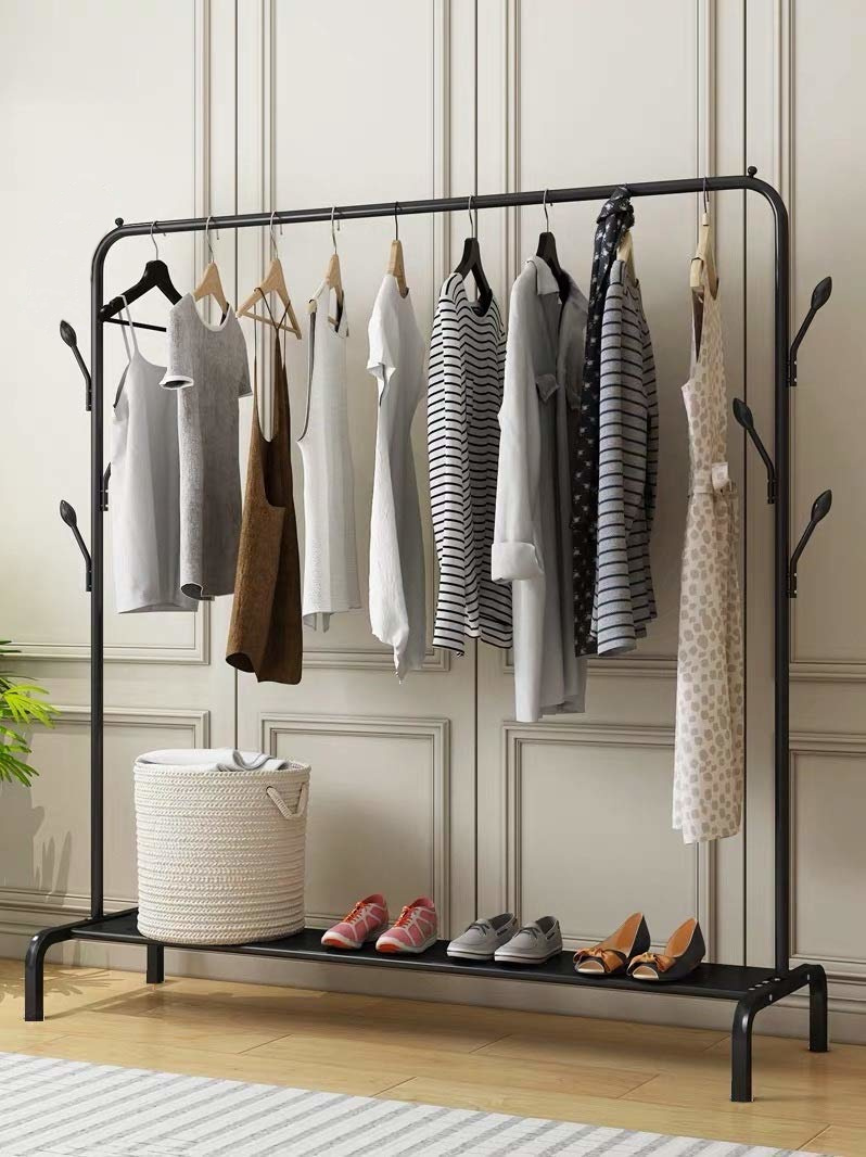 Stojan podlahový vešiak na oblečenie a polička obuv