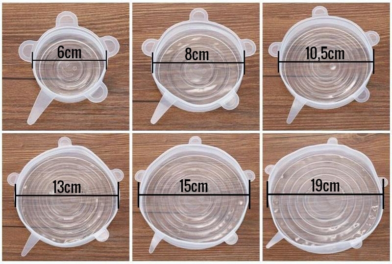 6x univerzálnych krytov silikónové viečka