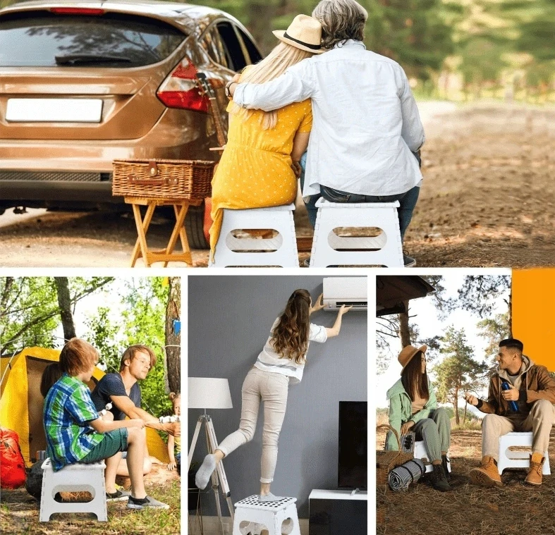 Taburet skladací schodík pevná stolička 22 cm