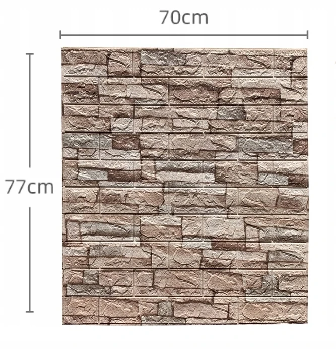 Samolepiaca tapeta panel 3D na stenu penová imitácia tehla kameň 10 kusu