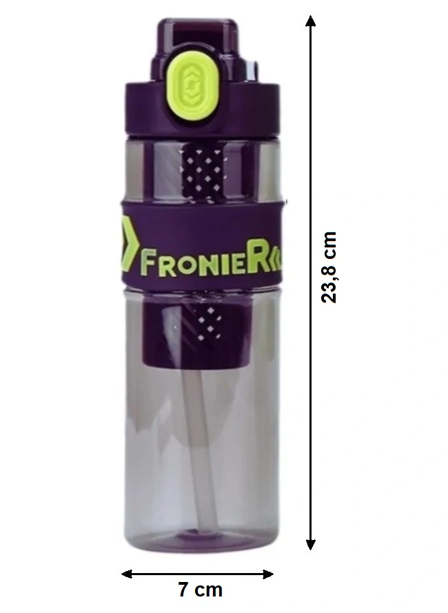 Fľaša na vodu s infuzérom a slamkou – 650 ml