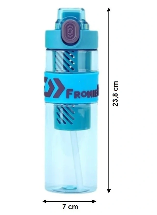 Fľaša na vodu s infuzérom a slamkou – 650 ml