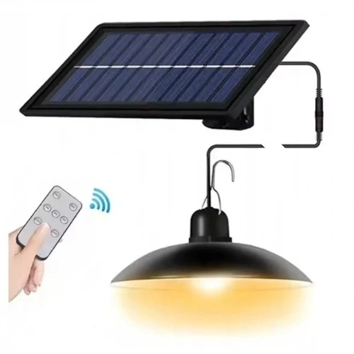 Solárna záhradná závesná okrúhla lampa LED na terasu