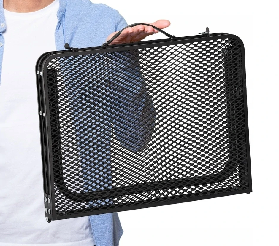 Turistický stôl hliníkový sieťovaný stolík skladací ľahký 60x40