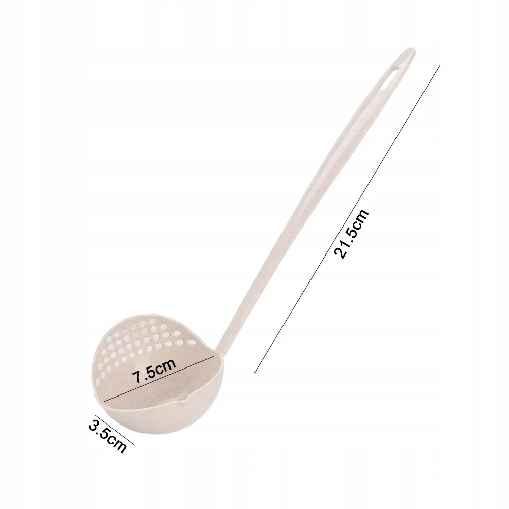 Kuchynská plastová naberačka a sitko 2v1 na polievky