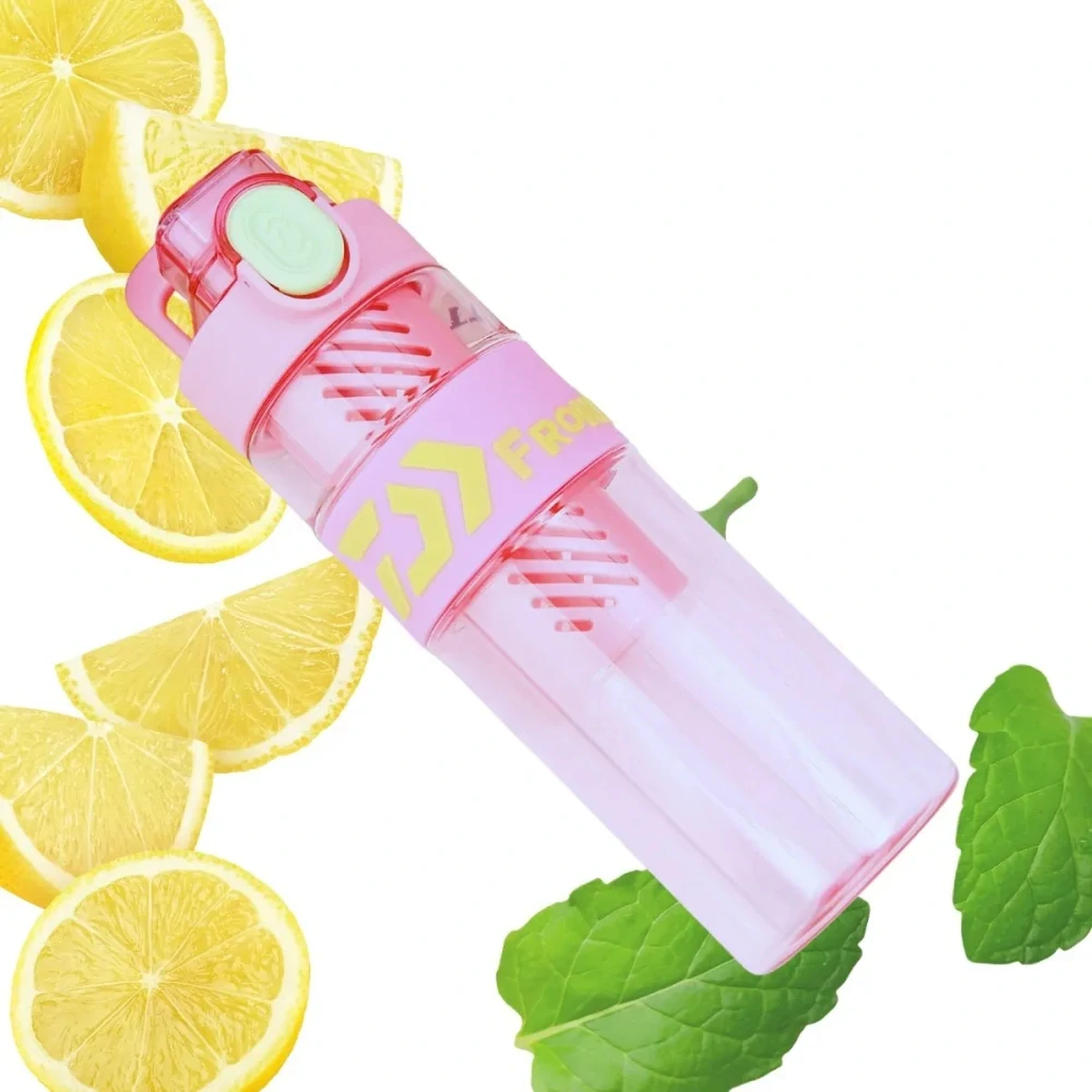 Fľaša na vodu s infuzérom a slamkou – 650 ml