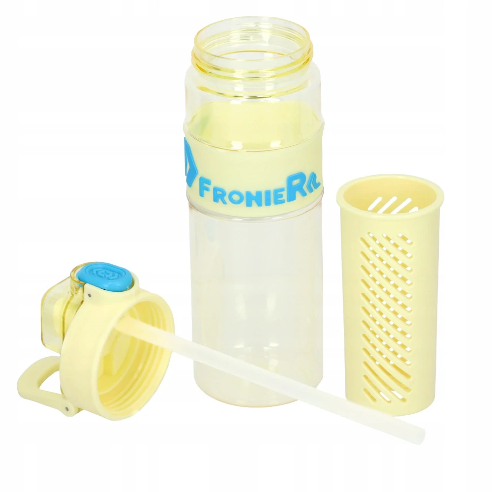 Fľaša na vodu s infuzérom a slamkou – 650 ml