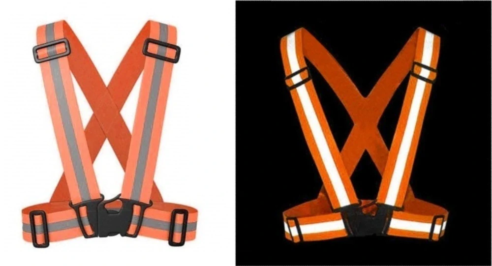 Reflexné traky popruhy traky oranžové